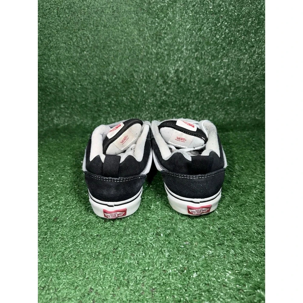 Vans Knu School Women Size 8 Black White Casual Skate Shoes Chunky Logo Sneakers
